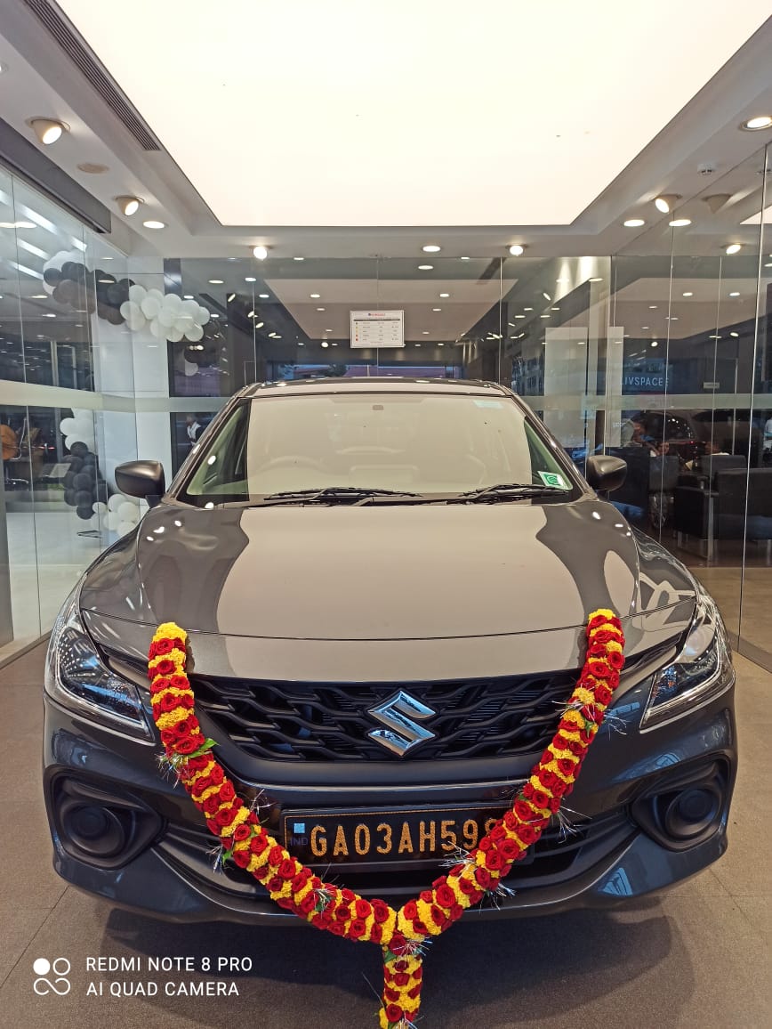 Baleno parked outside home